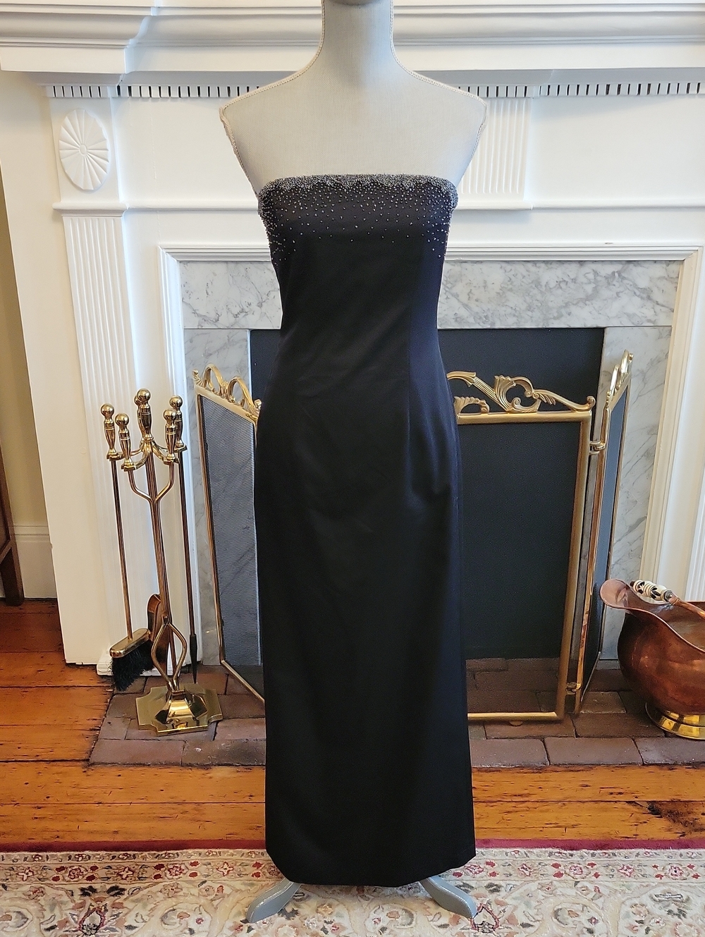 Y2K Express Beaded Satin Gown